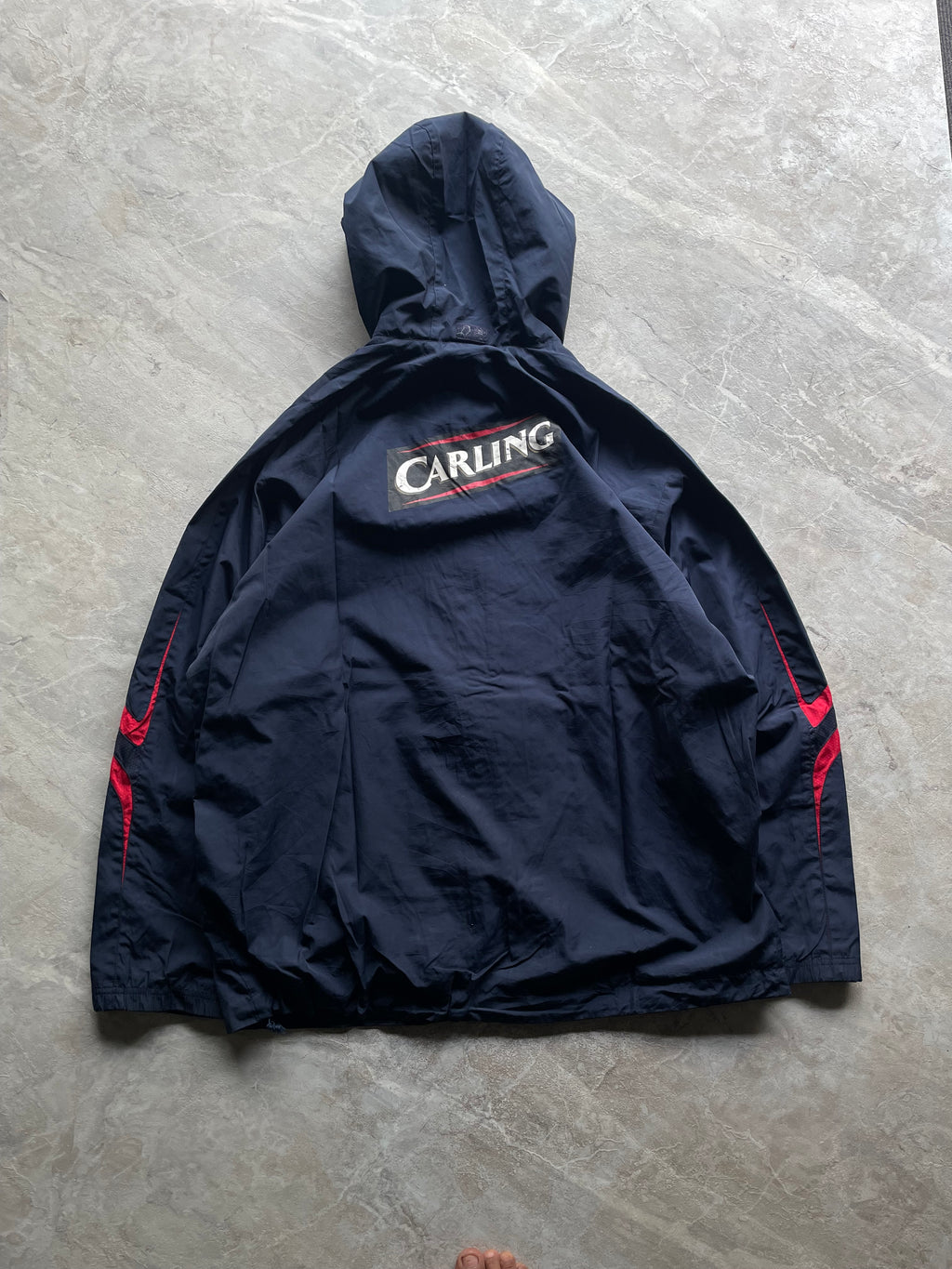 UMBRO NAVY BLUE HOODED JACKET-2XL