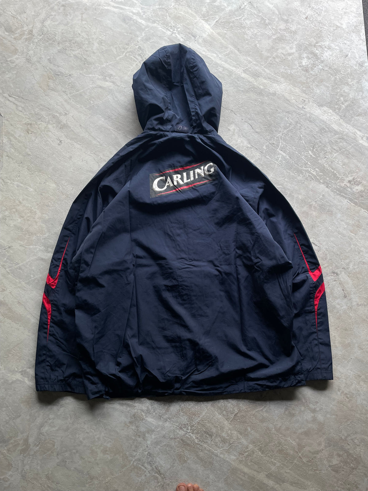 UMBRO NAVY BLUE HOODED JACKET-2XL