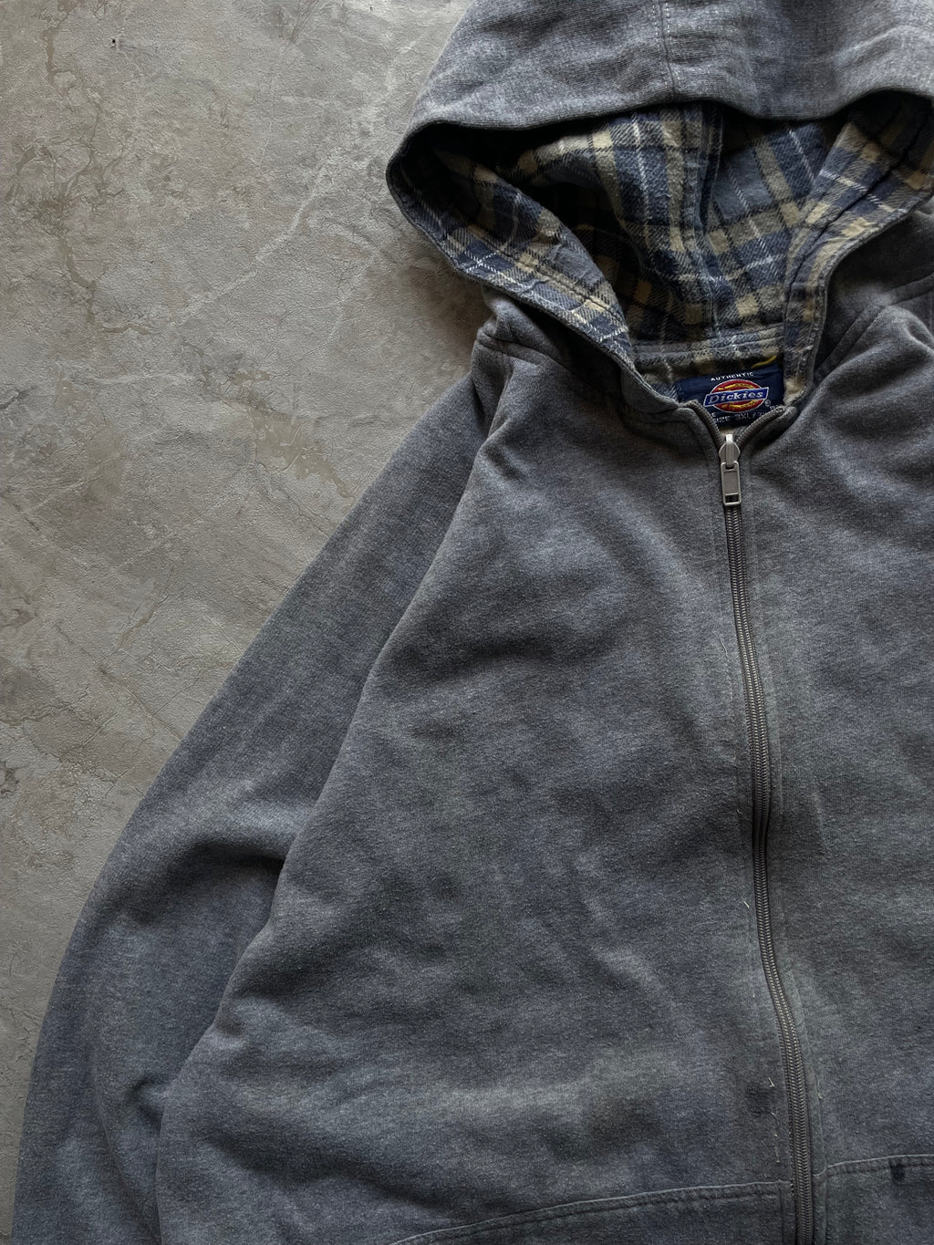 DICKIES GREY FLEECE HOODIE-3XL-4XL