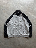 VINTAGE GREY AND BLACK NIKE TRACK JACKET-2XL