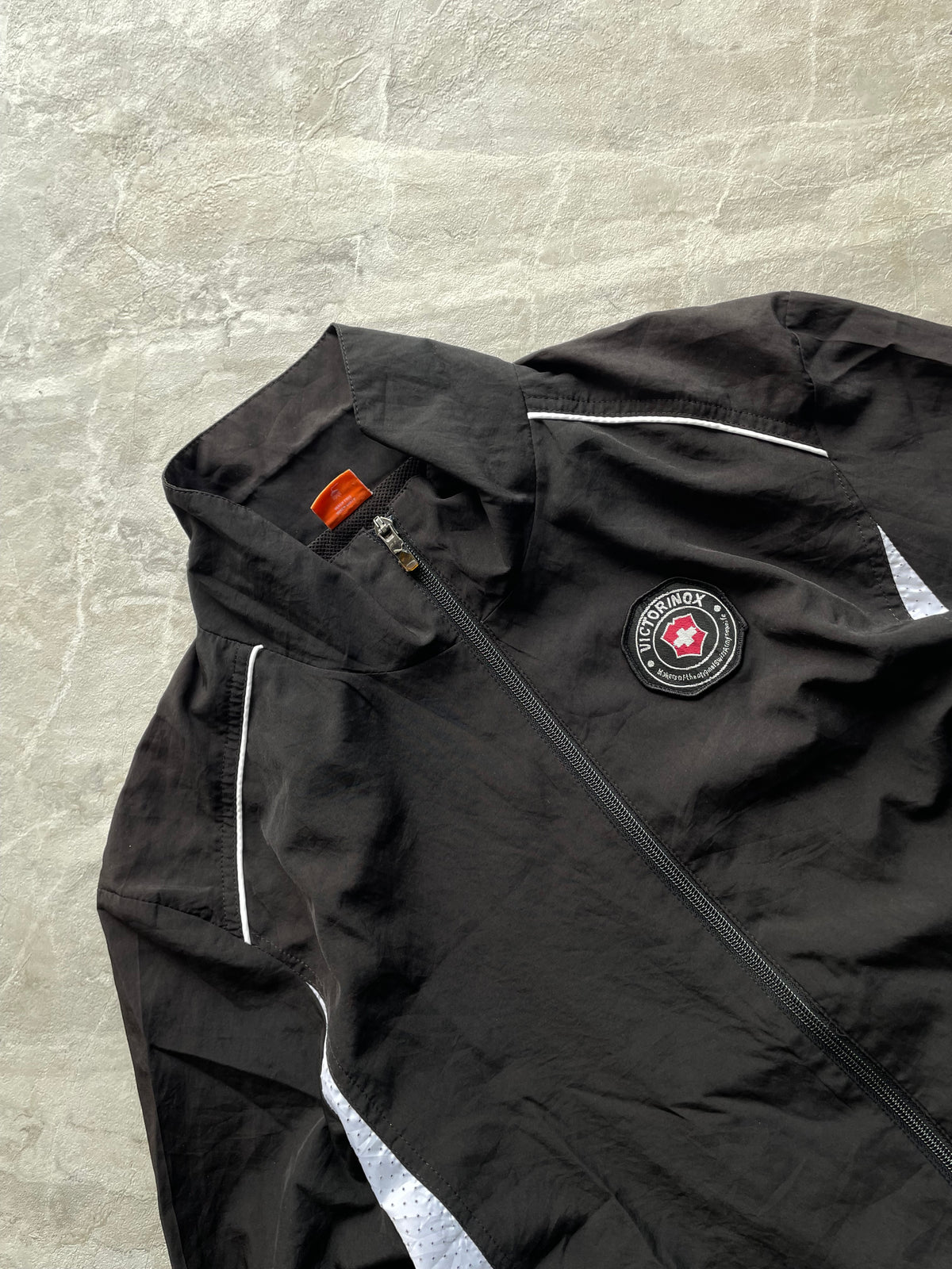 BLACK VICTORINOX FULL-ZIP TRACK JACKET-M-L