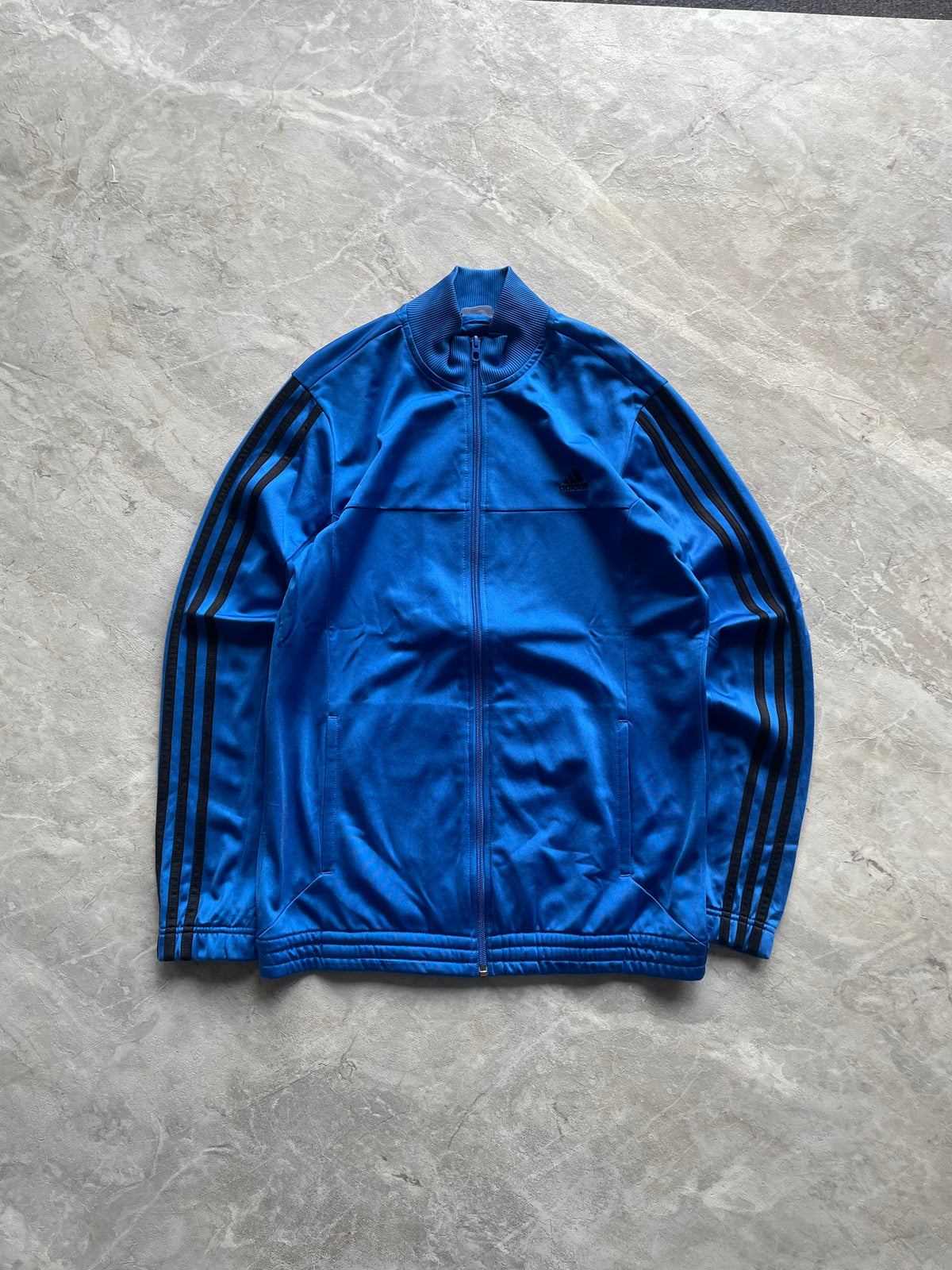 BLUE ADIDAS TRACK JACKET-S-M
