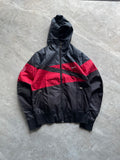 NIKE BLACK AND RED HOODED JACKET-S