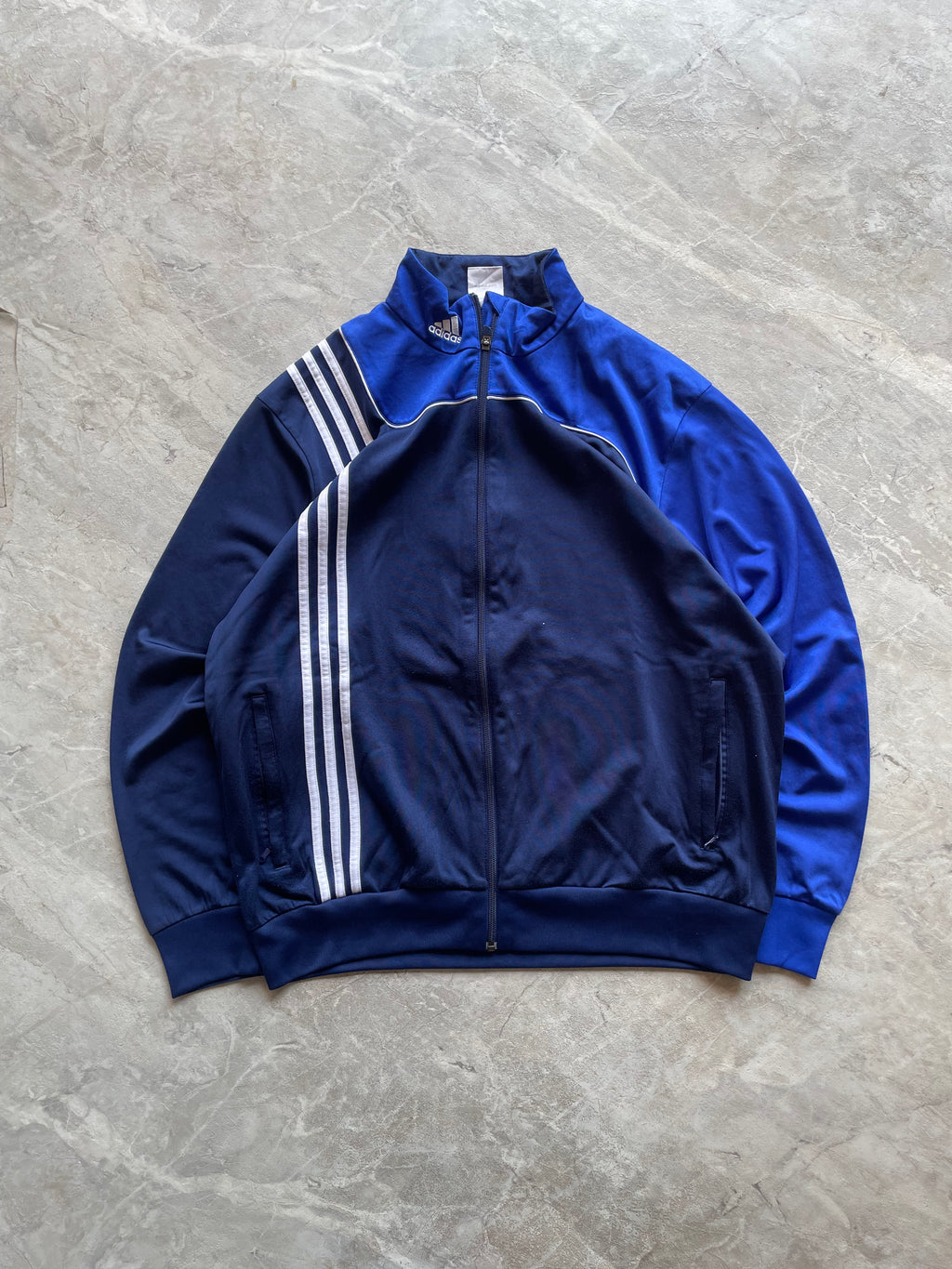 ADIDAS NAVY BLUE AND BLUE JACKET-XL-2XL