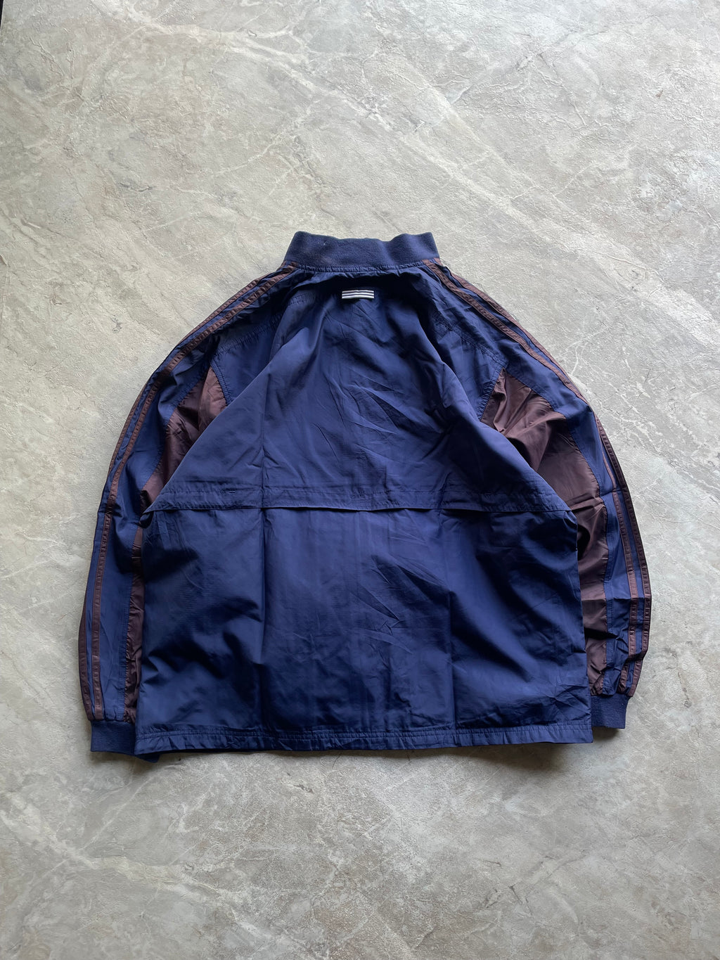 BLUE AND BROWN WINDBREAKER JACKET-XL