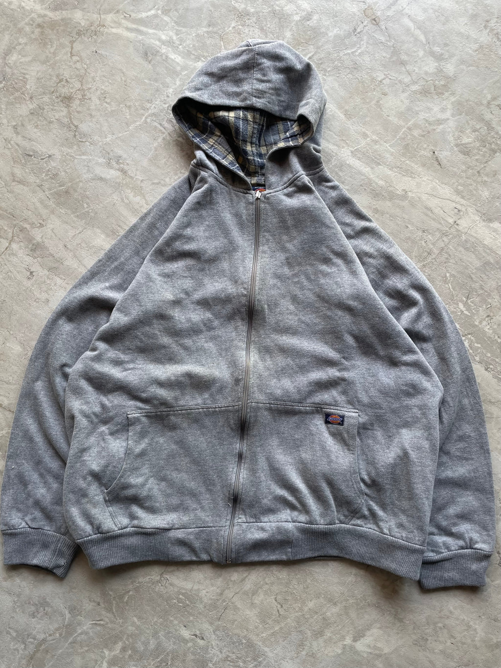 DICKIES GREY FLEECE HOODIE-3XL-4XL