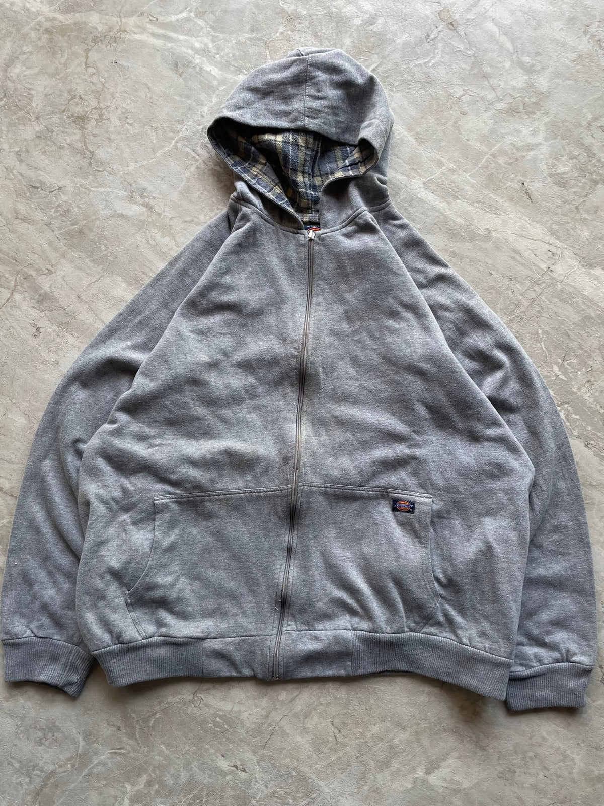 DICKIES GREY FLEECE HOODIE-3XL-4XL
