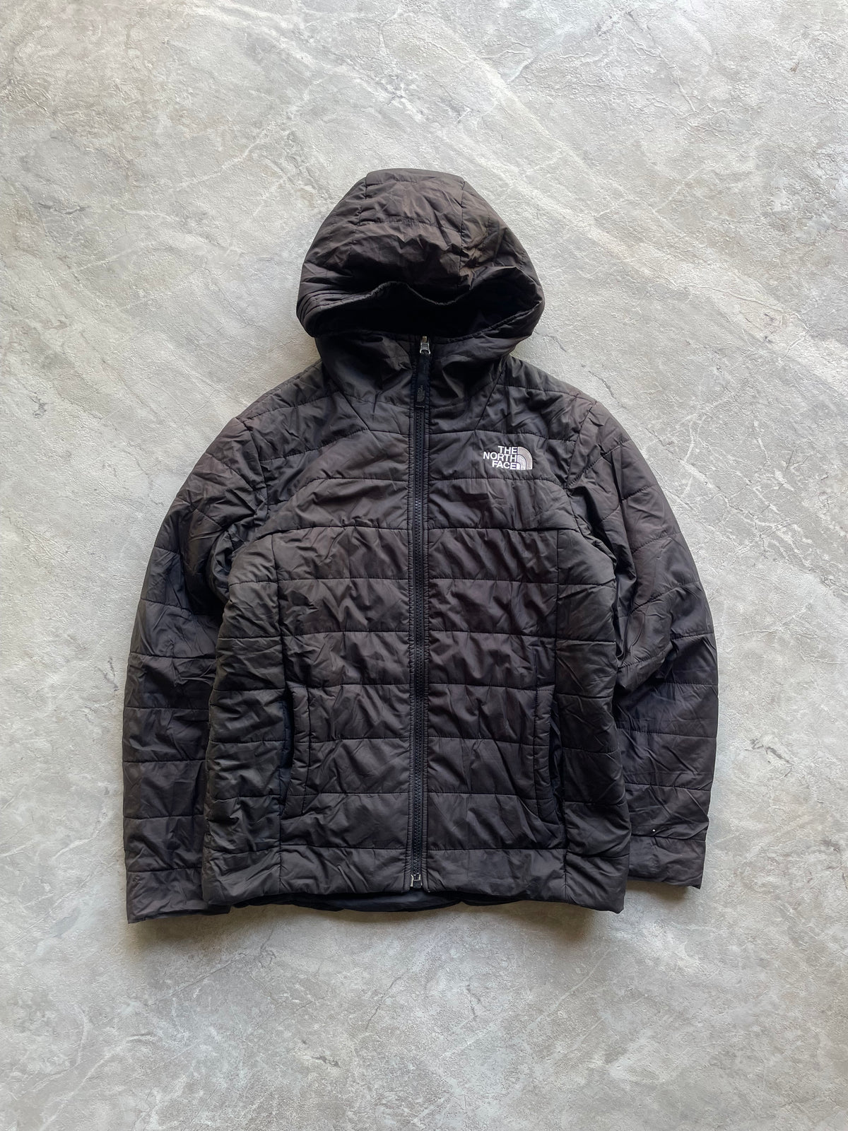 BLACK ‘THE NORTH FACE ‘ HOODED PUFFER JACKET-XS