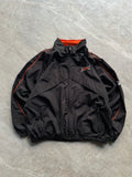 BLACK ZIP UP WINDBREAKER-XL