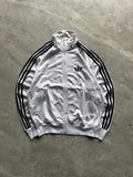 WHITE AND BLACK TRACK JACKET-L