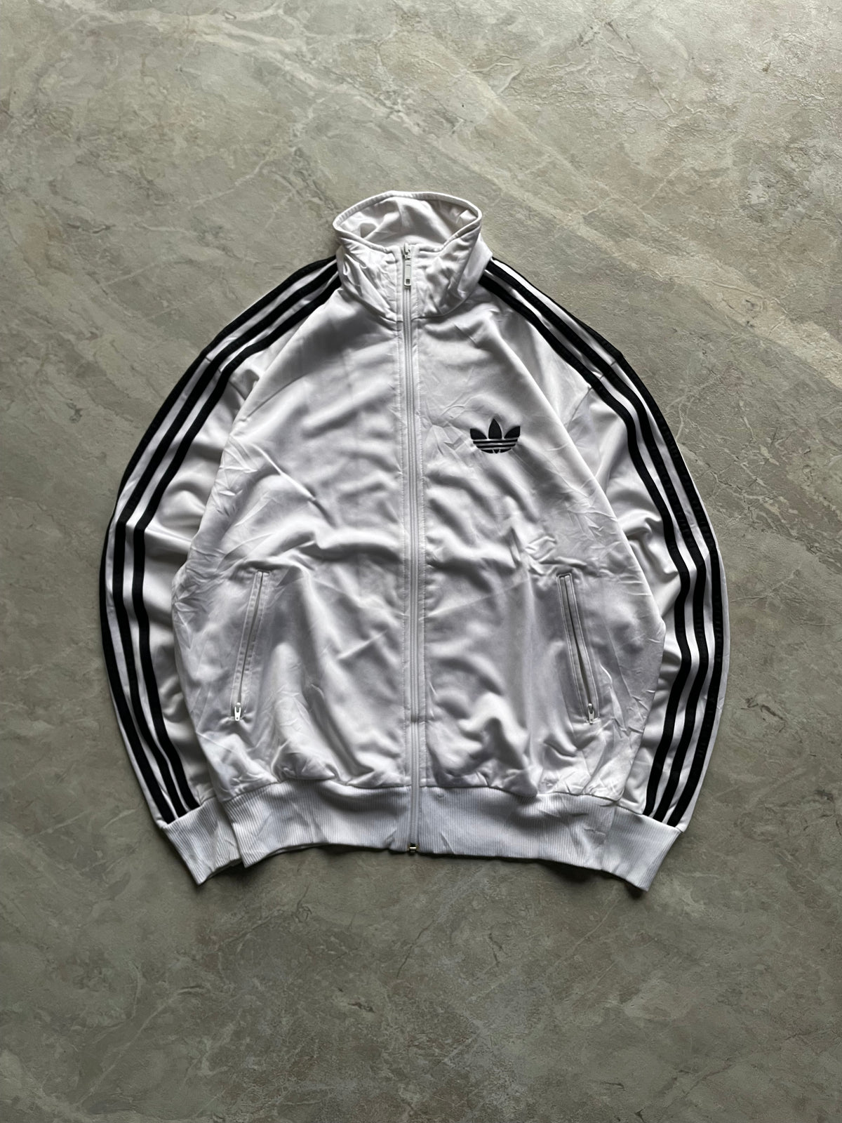 WHITE AND BLACK TRACK JACKET-L