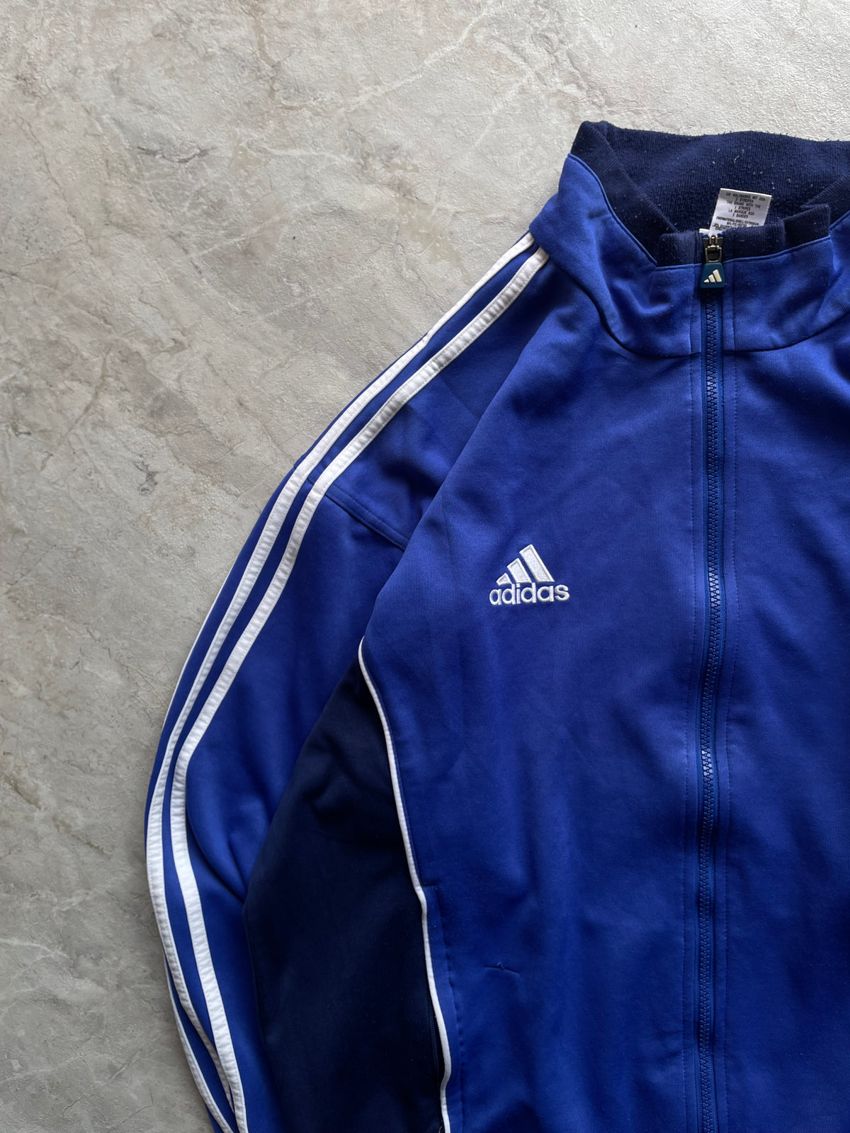 ADIDAS BLUE EMBROIDERED JACKET-L-XL