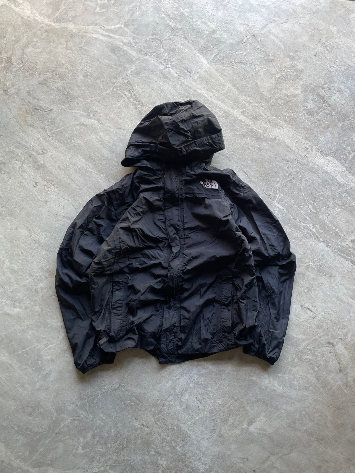 BLACK NORTHFACE HOODED JACKET-XS