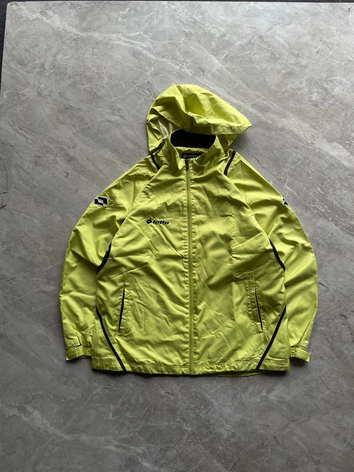 LOTTO NEON YELLOW-GREEN WINDBREAKER-M-L