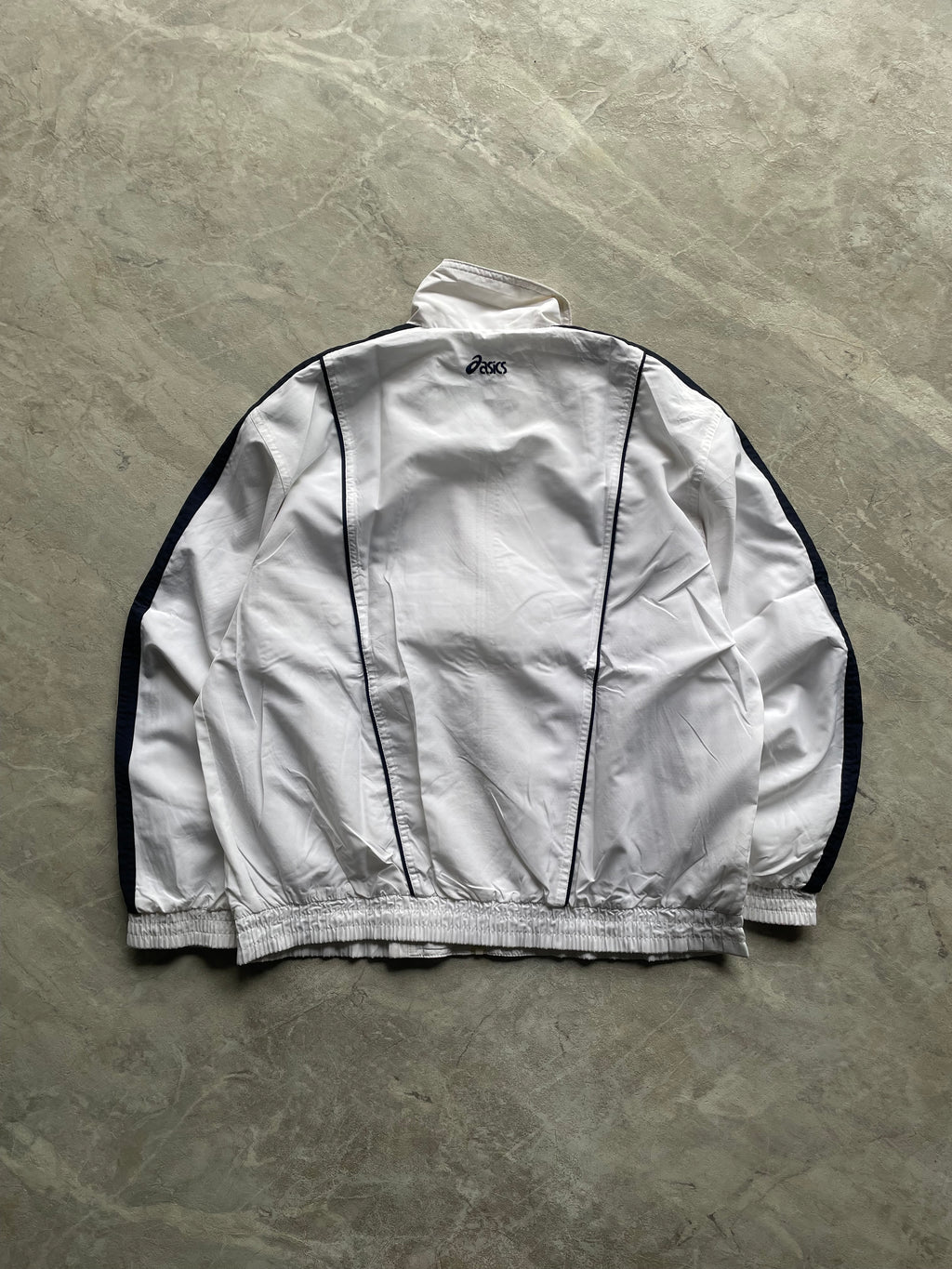 WHITE AND BLACK TRACK JACKET-L