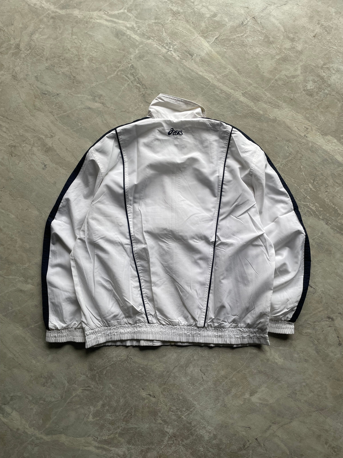 WHITE AND BLACK TRACK JACKET-L