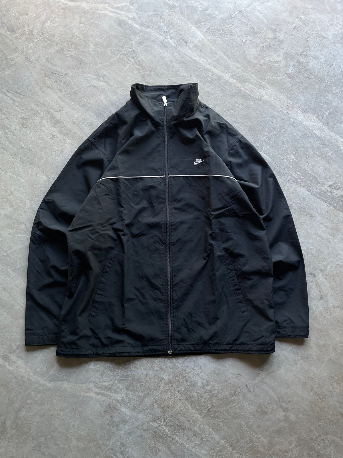 NIKE FULL BLACK TRACK JACKET-2XL