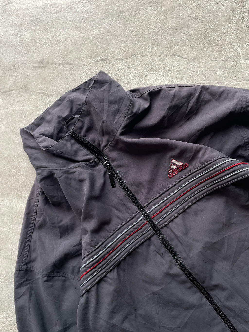 GREY ADIDAS JACKET-L