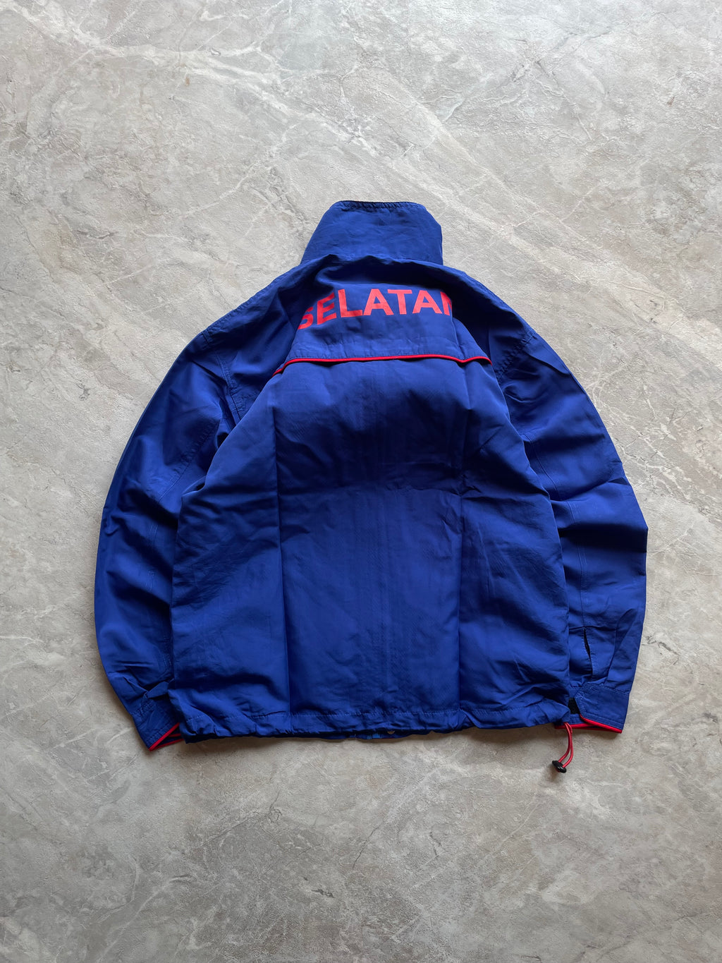 VINTAGE BLUE NIKE SOCCER NYLON JACKET-M